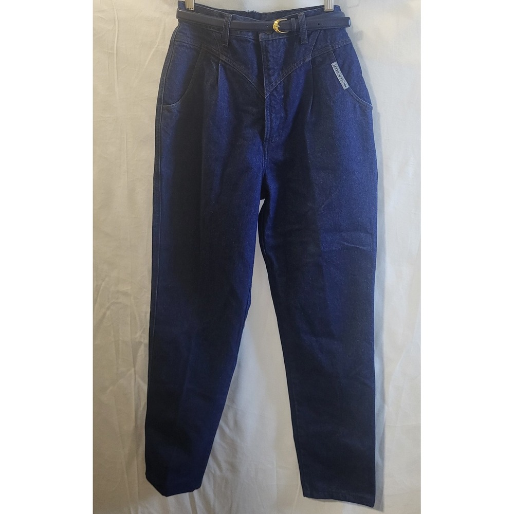 Vintage, Rocky Mountain,Jeans,Women Belted, Bare Back Tapered,โ Navy Size 11/12